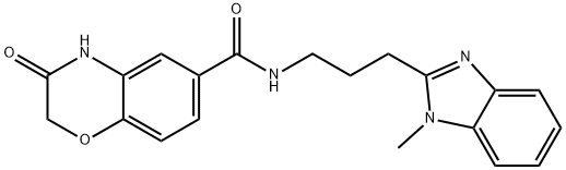 N-[3-(1-methylbenzimidazol-2-yl)propyl]-3-oxo-4H-1,4-benzoxazine-6-carboxamide Structural