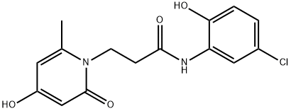 N-(5-chloro-2-hydroxyphenyl)-3-(4-hydroxy-2-methyl-6-oxopyridin-1-yl)propanamide Structural