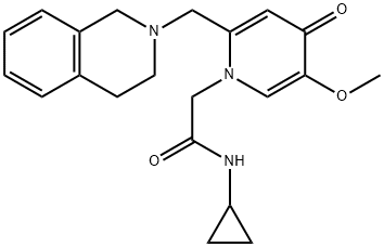 N-cyclopropyl-2-[2-(3,4-dihydro-1H-isoquinolin-2-ylmethyl)-5-methoxy-4-oxopyridin-1-yl]acetamide Structural