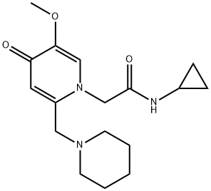 N-cyclopropyl-2-[5-methoxy-4-oxo-2-(piperidin-1-ylmethyl)pyridin-1-yl]acetamide Structural