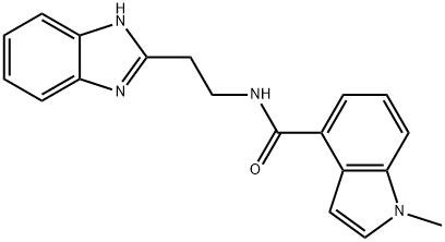 N-[2-(1H-benzimidazol-2-yl)ethyl]-1-methylindole-4-carboxamide Structural