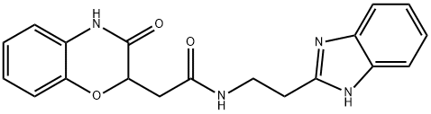 N-[2-(1H-benzimidazol-2-yl)ethyl]-2-(3-oxo-4H-1,4-benzoxazin-2-yl)acetamide Structural