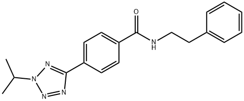 N-(2-phenylethyl)-4-(2-propan-2-yltetrazol-5-yl)benzamide Structural