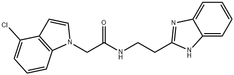 N-[2-(1H-benzimidazol-2-yl)ethyl]-2-(4-chloroindol-1-yl)acetamide Structural