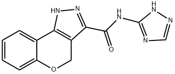 N-(1H-1,2,4-triazol-5-yl)-2,4-dihydrochromeno[4,3-c]pyrazole-3-carboxamide Structural