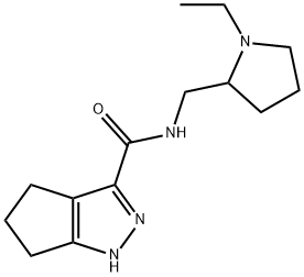 N-[(1-ethylpyrrolidin-2-yl)methyl]-1,4,5,6-tetrahydrocyclopenta[c]pyrazole-3-carboxamide Structural