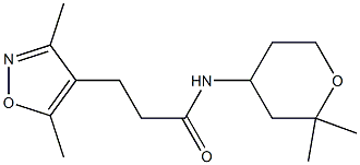 N-(2,2-dimethyloxan-4-yl)-3-(3,5-dimethyl-1,2-oxazol-4-yl)propanamide Structural
