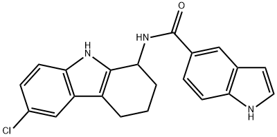 N-(6-chloro-2,3,4,9-tetrahydro-1H-carbazol-1-yl)-1H-indole-5-carboxamide Structural