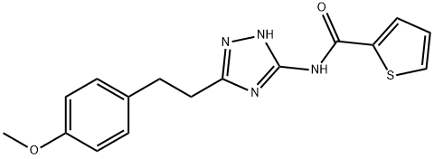 N-[5-[2-(4-methoxyphenyl)ethyl]-1H-1,2,4-triazol-3-yl]thiophene-2-carboxamide Structural