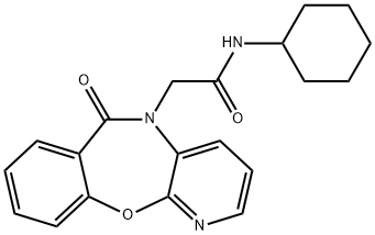 N-cyclohexyl-2-(6-oxopyrido[2,3-b][1,4]benzoxazepin-5-yl)acetamide Structural