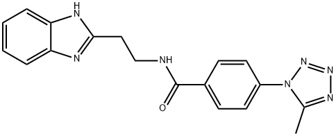 N-[2-(1H-benzimidazol-2-yl)ethyl]-4-(5-methyltetrazol-1-yl)benzamide Structural