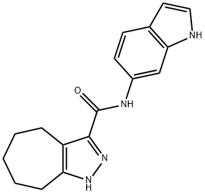 N-(1H-indol-6-yl)-1,4,5,6,7,8-hexahydrocyclohepta[c]pyrazole-3-carboxamide Structural