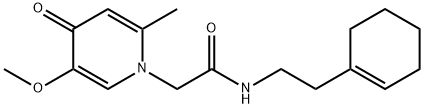 N-[2-(cyclohexen-1-yl)ethyl]-2-(5-methoxy-2-methyl-4-oxopyridin-1-yl)acetamide Structural