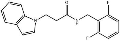 N-[(2,6-difluorophenyl)methyl]-3-indol-1-ylpropanamide Structural