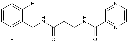 N-[3-[(2,6-difluorophenyl)methylamino]-3-oxopropyl]pyrazine-2-carboxamide Structural