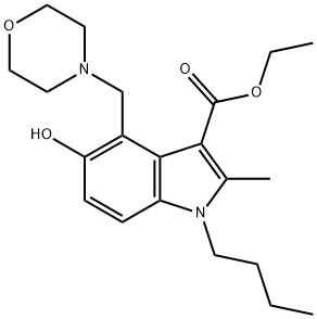 ethyl 1-butyl-5-hydroxy-2-methyl-4-(morpholin-4-ylmethyl)indole-3-carboxylate Structural