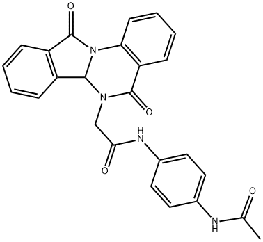 N-(4-acetamidophenyl)-2-(5,11-dioxo-6aH-isoindolo[2,1-a]quinazolin-6-yl)acetamide Structural