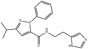 N-[2-(1H-imidazol-5-yl)ethyl]-2-phenyl-5-propan-2-ylpyrazole-3-carboxamide Structural
