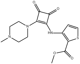 methyl 3-[[2-(4-methylpiperazin-1-yl)-3,4-dioxocyclobuten-1-yl]amino]thiophene-2-carboxylate Structural