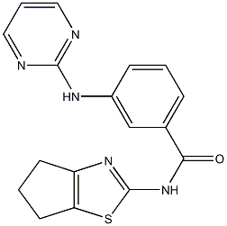 N-(5,6-dihydro-4H-cyclopenta[d][1,3]thiazol-2-yl)-3-(pyrimidin-2-ylamino)benzamide Structural