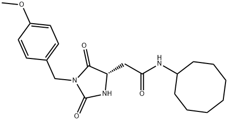 N-cyclooctyl-2-[(4S)-1-[(4-methoxyphenyl)methyl]-2,5-dioxoimidazolidin-4-yl]acetamide Structural
