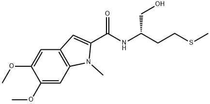 N-[(2S)-1-hydroxy-4-methylsulfanylbutan-2-yl]-5,6-dimethoxy-1-methylindole-2-carboxamide Structural