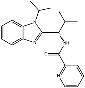 N-[(1S)-2-methyl-1-(1-propan-2-ylbenzimidazol-2-yl)propyl]pyridine-2-carboxamide Structural