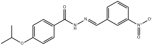 N-[(E)-(3-nitrophenyl)methylideneamino]-4-propan-2-yloxybenzamide Structural