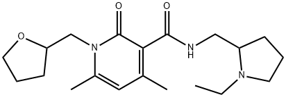 N-[(1-ethylpyrrolidin-2-yl)methyl]-4,6-dimethyl-2-oxo-1-(oxolan-2-ylmethyl)pyridine-3-carboxamide Structural