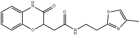 N-[2-(4-methyl-1,3-thiazol-2-yl)ethyl]-2-(3-oxo-4H-1,4-benzoxazin-2-yl)acetamide Structural