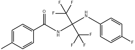 N-[1,1,1,3,3,3-hexafluoro-2-(4-fluoroanilino)propan-2-yl]-4-methylbenzamide Structural