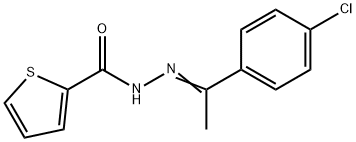 N-[(E)-1-(4-chlorophenyl)ethylideneamino]thiophene-2-carboxamide Structural