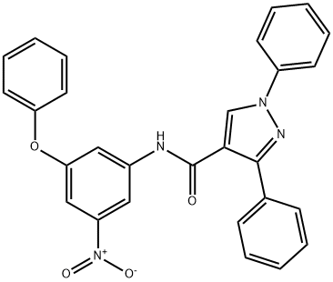 N-(3-nitro-5-phenoxyphenyl)-1,3-diphenylpyrazole-4-carboxamide Structural