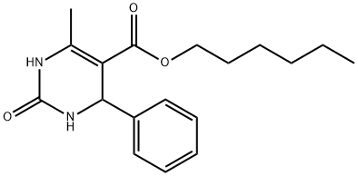 hexyl 6-methyl-2-oxo-4-phenyl-3,4-dihydro-1H-pyrimidine-5-carboxylate Structural