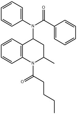 N-(2-methyl-1-pentanoyl-3,4-dihydro-2H-quinolin-4-yl)-N-phenylbenzamide Structural