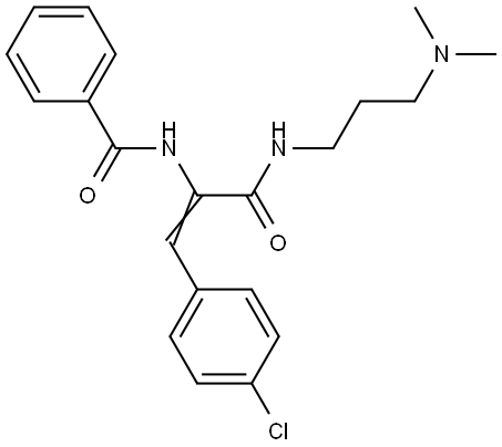 N-[(Z)-1-(4-chlorophenyl)-3-[3-(dimethylamino)propylamino]-3-oxoprop-1-en-2-yl]benzamide Structural
