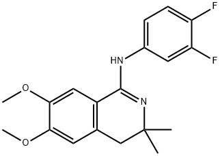 N-(3,4-difluorophenyl)-6,7-dimethoxy-3,3-dimethyl-4H-isoquinolin-1-amine Structural