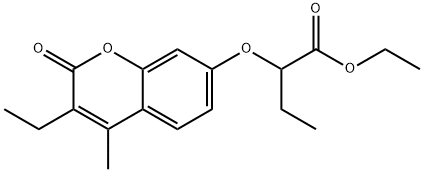ethyl 2-(3-ethyl-4-methyl-2-oxochromen-7-yl)oxybutanoate Structural
