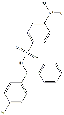 N-[(4-bromophenyl)-phenylmethyl]-4-nitrobenzenesulfonamide Structural