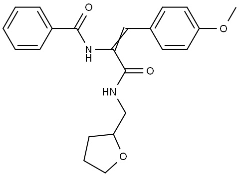 N-[(E)-1-(4-methoxyphenyl)-3-oxo-3-(oxolan-2-ylmethylamino)prop-1-en-2-yl]benzamide Structural