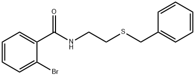 N-(2-benzylsulfanylethyl)-2-bromobenzamide Structural