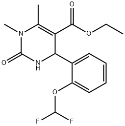 ethyl 6-[2-(difluoromethoxy)phenyl]-3,4-dimethyl-2-oxo-1,6-dihydropyrimidine-5-carboxylate Structural