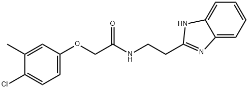 N-[2-(1H-benzimidazol-2-yl)ethyl]-2-(4-chloro-3-methylphenoxy)acetamide Structural