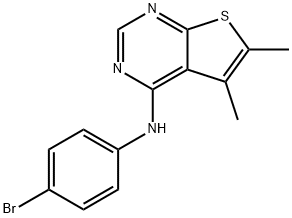 N-(4-bromophenyl)-5,6-dimethylthieno[2,3-d]pyrimidin-4-amine Structural