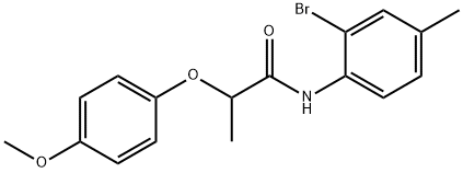 N-(2-bromo-4-methylphenyl)-2-(4-methoxyphenoxy)propanamide Structural