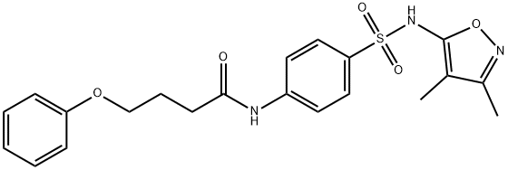 N-[4-[(3,4-dimethyl-1,2-oxazol-5-yl)sulfamoyl]phenyl]-4-phenoxybutanamide Structural