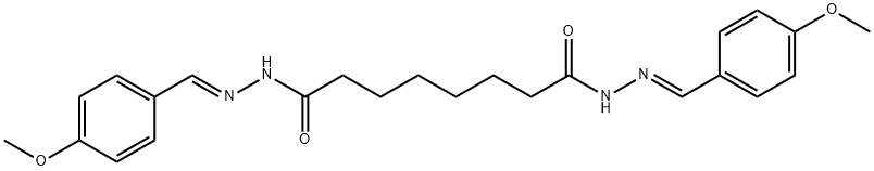 N,N'-bis[(E)-(4-methoxyphenyl)methylideneamino]octanediamide Structural