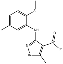 N-(2-methoxy-5-methylphenyl)-5-methyl-4-nitro-1H-pyrazol-3-amine Structural