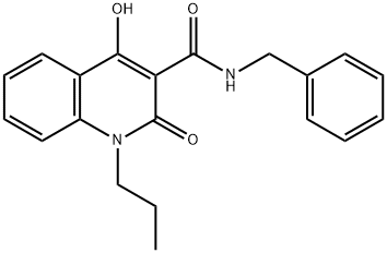 N-benzyl-4-hydroxy-2-oxo-1-propylquinoline-3-carboxamide Structural