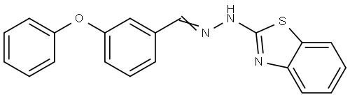 N-[(Z)-(3-phenoxyphenyl)methylideneamino]-1,3-benzothiazol-2-amine Structural